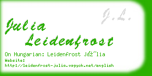 julia leidenfrost business card